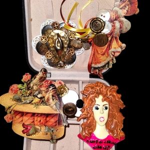For arts and crafts~all handmade~no pins on back~ready to glue on